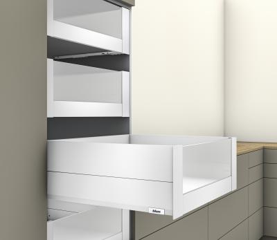 MERIVOBOX, NL=600 мм / 40 кг, висота E, внутрішня з BOXCAP та вставкою, BLUMOTION, білий шовк