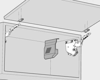 AVENTOS HK-S, силовий механізм AC, BLUMOTION, білий шовк