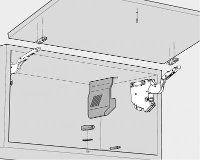 AVENTOS HK-S, силовой механизм AC, TIP-ON, серый орион