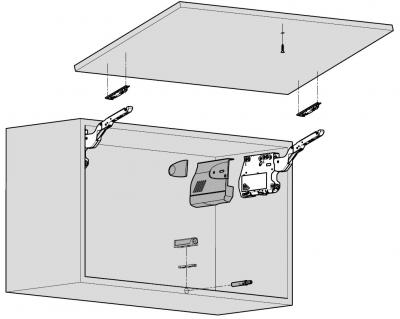 AVENTOS HK, силовой механизм 23 TIP-ON, белый шелк