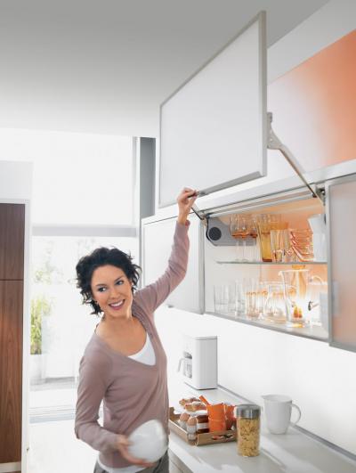 AVENTOS HL, силовой механизм 2535, узкие алюминиевые рамки серый