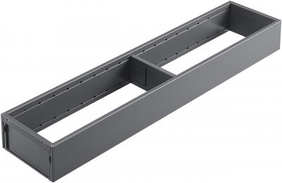 AMBIA-LINE рамка для LEGRABOX шухляда, сталь, НД 500 мм, ширина 100 мм, СІРИЙ ОРІОН
